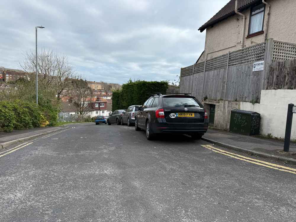 Photograph of HR19 FYW - a Black Skoda Octavia parked in Hollingdean by a non-resident. The seventh of nine photographs supplied by the residents of Hollingdean.
