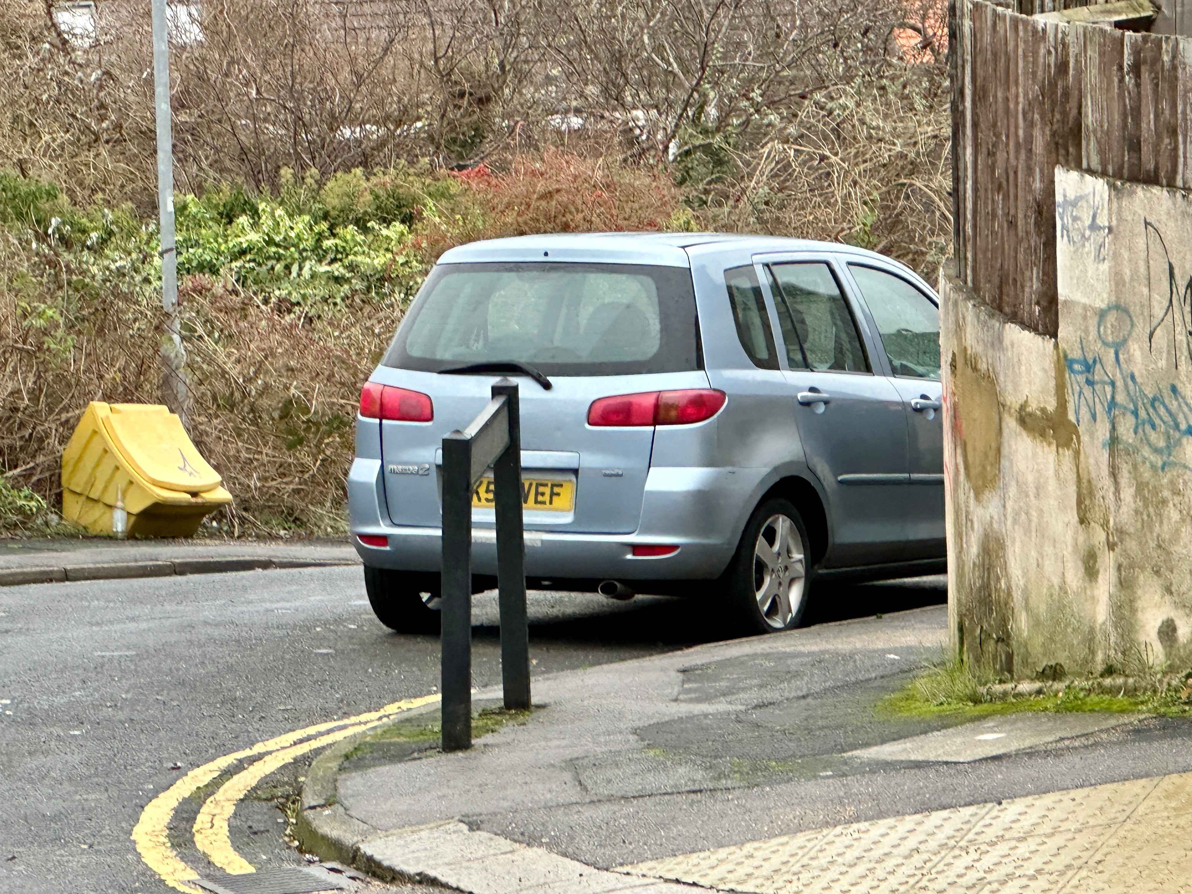Photograph of GK55 VEF - a Silver Mazda 2 parked in Hollingdean by a non-resident. The ninth of nine photographs supplied by the residents of Hollingdean.