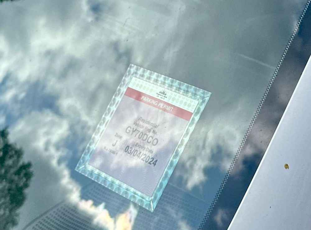 Photograph of GY70 DCO - a White Toyota Aygo parked in Hollingdean by a non-resident. The first of four photographs supplied by the residents of Hollingdean.