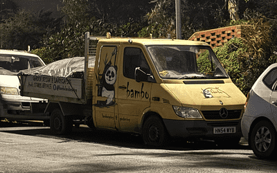 HN54 WYB, a Yellow Mercedes Sprinter parked in Hollingdean