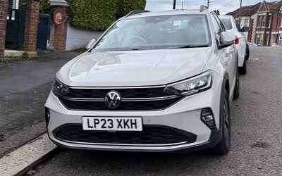 LP23 XKH, a Grey Volkswagen Taigo parked in Hollingdean