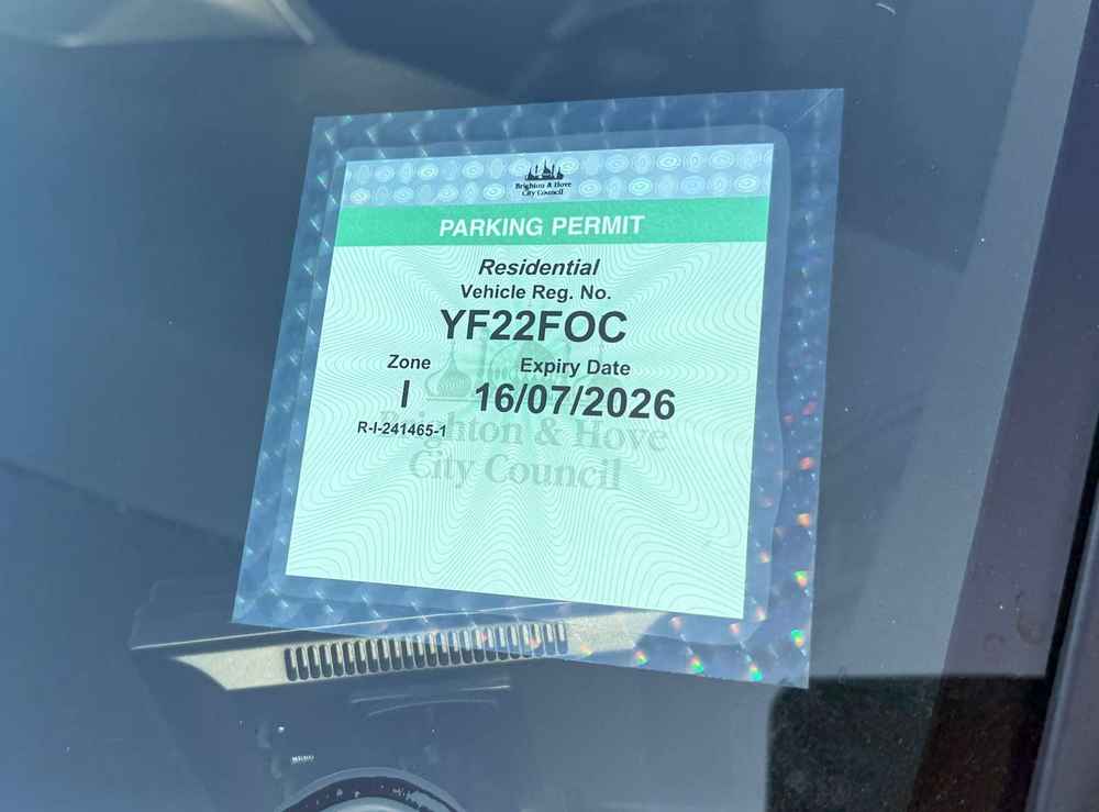 Photograph of YF22 FOC - a Grey Toyota C-HR taxi parked in Hollingdean by a non-resident. The first of nine photographs supplied by the residents of Hollingdean.